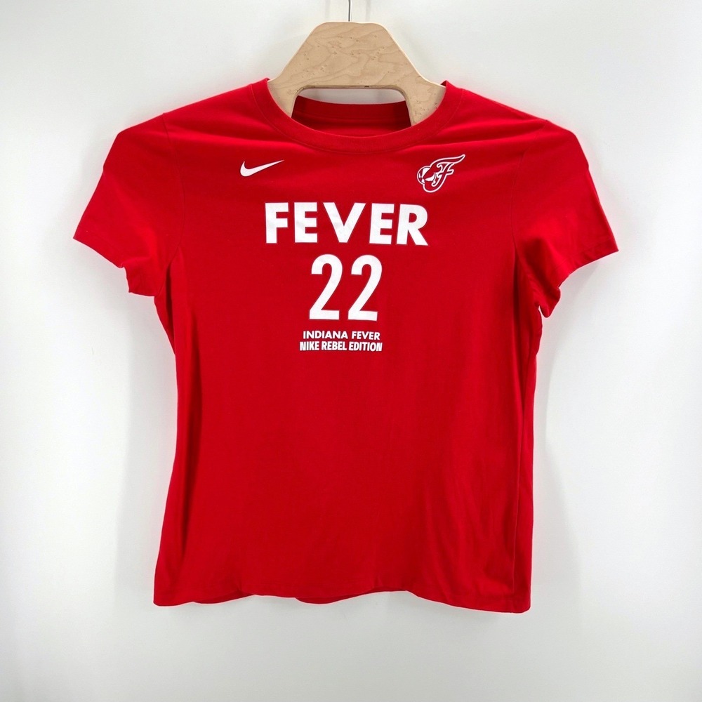 Nike Indiana Fever Caitlin Clark 22 Rebel Edition Tee Large Red WNBA Basketball